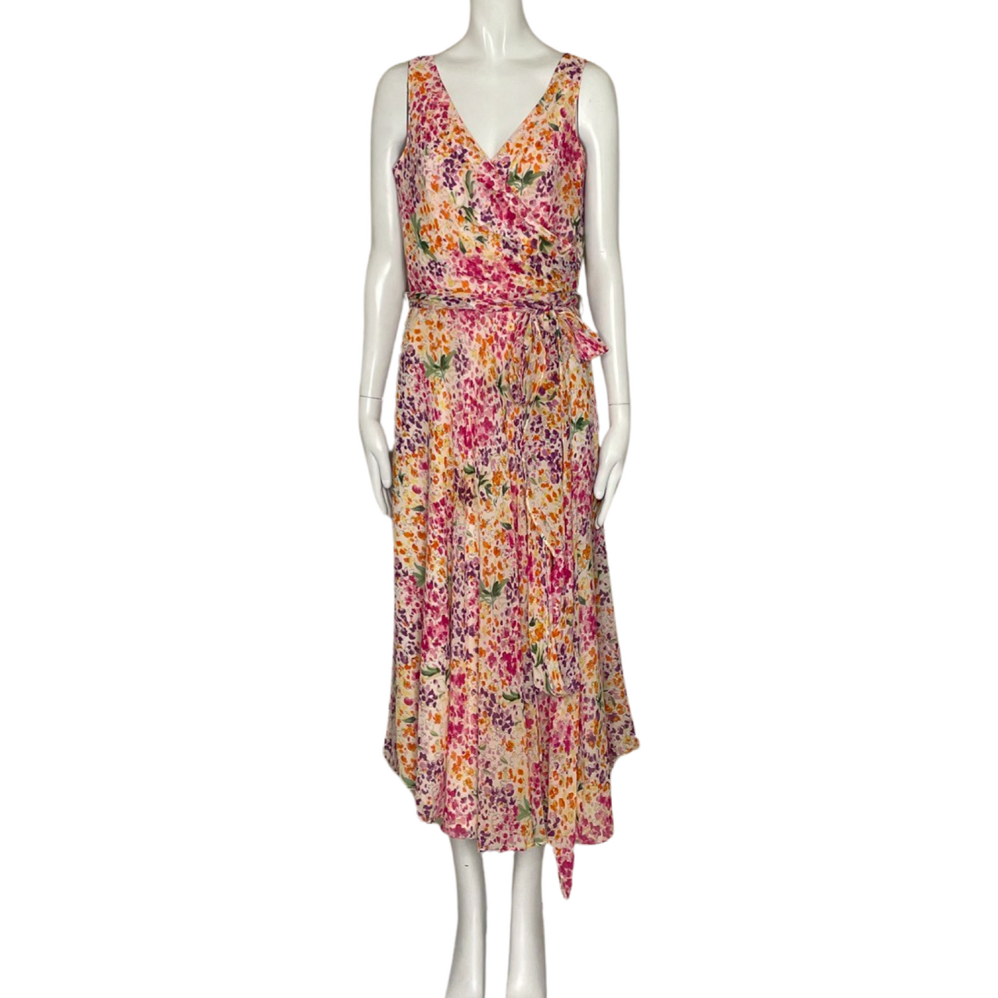 Vestido Kay Unger Estampado Flores Midi Drapeado
Fucsia-Talla 6