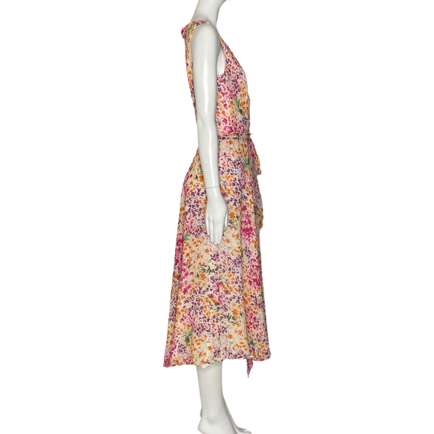 Vestido Kay Unger Estampado Flores Midi Drapeado
Fucsia-Talla 6