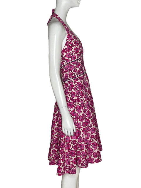 Vestido Lilly Pulitzer Halter Floral Rosado-Talla 2