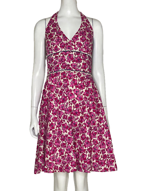Vestido Lilly Pulitzer Halter Floral Rosado-Talla 2