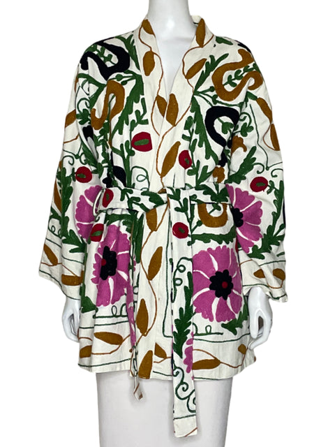 Kimono  Tesoro TPS Bordado Blanco-Talla M