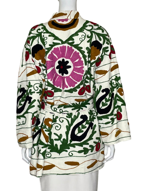 Kimono  Tesoro TPS Bordado Blanco-Talla M