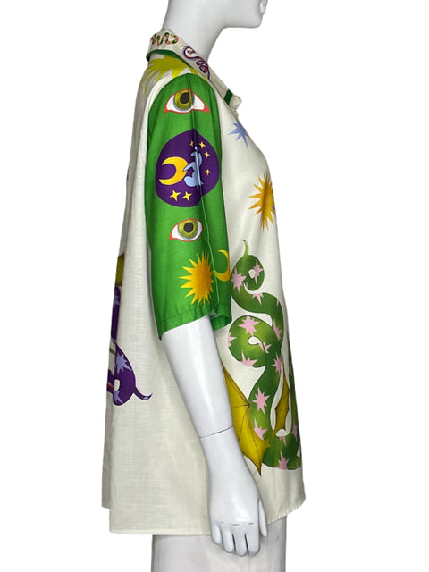 Camisa Tesoro TPS Estampado Beige-Talla M