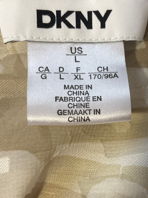 Camisa DKNY Transparente Beige- Talla L