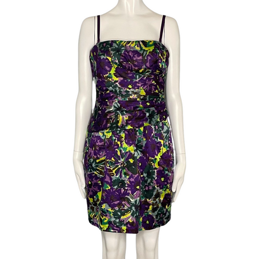 Vestido BCBG Estampado Morado - Talla 6