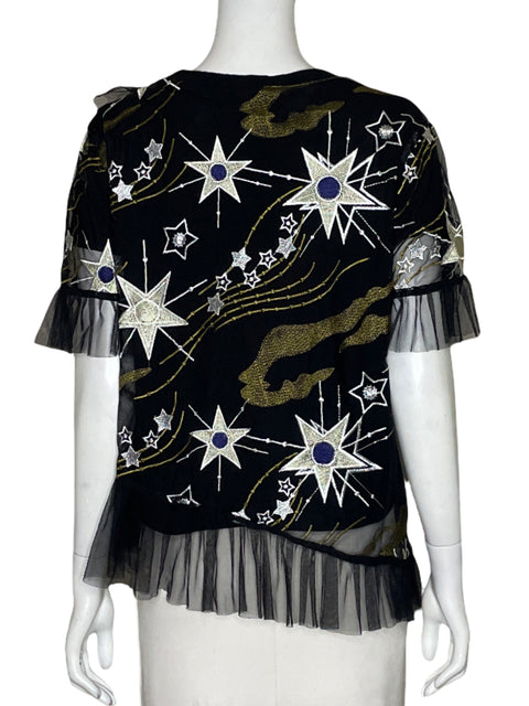 Blusa Sister Jane Bordado Estrella Negro-Talla S