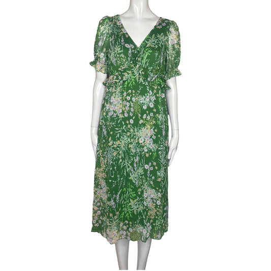 Vestido Lauren Conrad Floral Verde-Talla XS