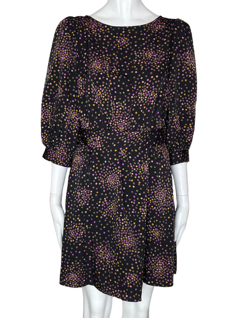 Vestido Kate Spade Estampado 3-4 Negro- Talla S
