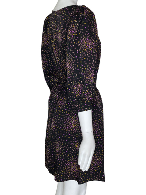 Vestido Kate Spade Estampado 3-4 Negro- Talla S