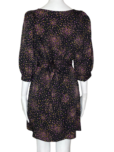 Vestido Kate Spade Estampado 3-4 Negro- Talla S