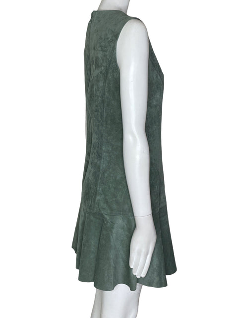 Vestido BCBG Sin Mangas Terciopelo Verde- Talla XS