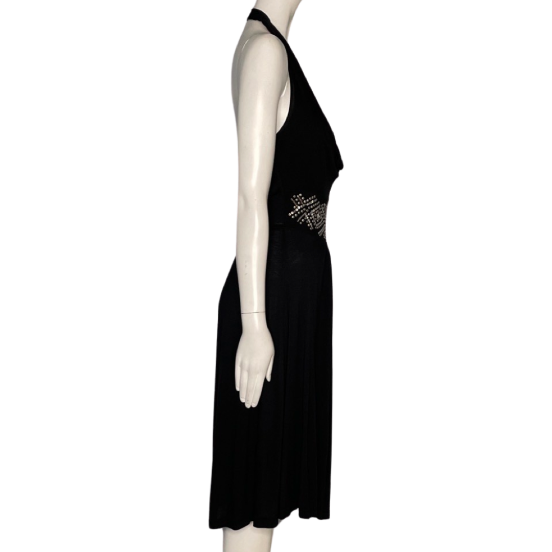 Vestido EDC Halter Tachas Cintura Negro-Talla L