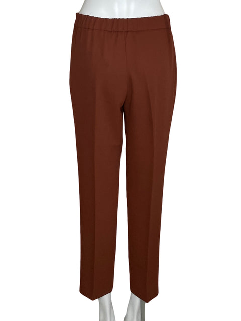 Pantalón Babaton Pliegues Slim Fit Marrón-Talla 6