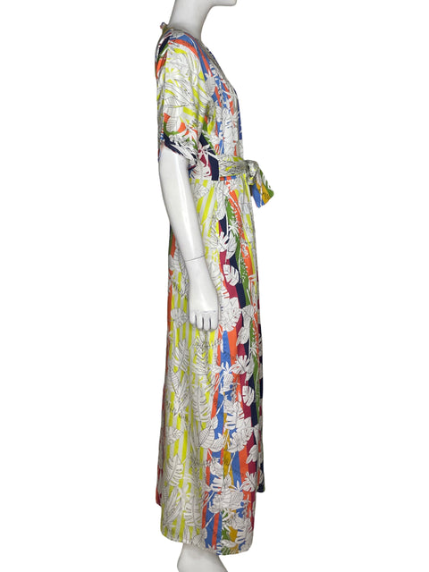 Vestido Vilagallo Estampado Hojas Beige-Talla 38