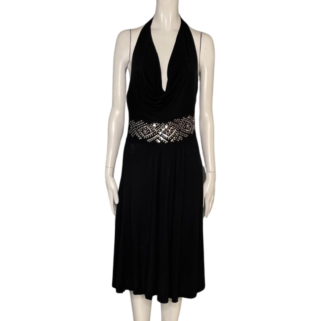 Vestido EDC Halter Tachas Cintura Negro-Talla L