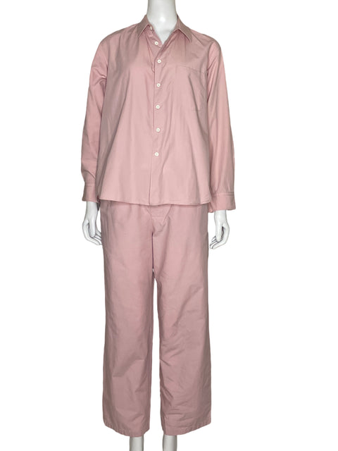 Set Zara Pijamero Liso Rosado-Talla M