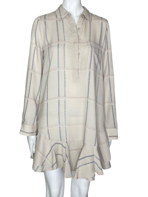 Vestido BCBG Seda Beige- Talla XXS