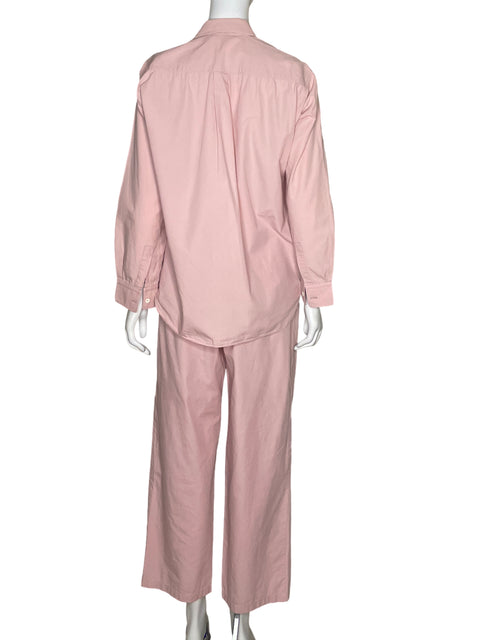 Set Zara Pijamero Liso Rosado-Talla M