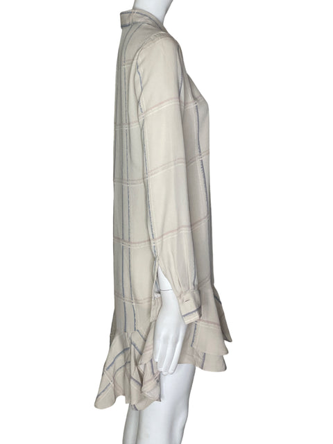 Vestido BCBG Seda Beige- Talla XXS