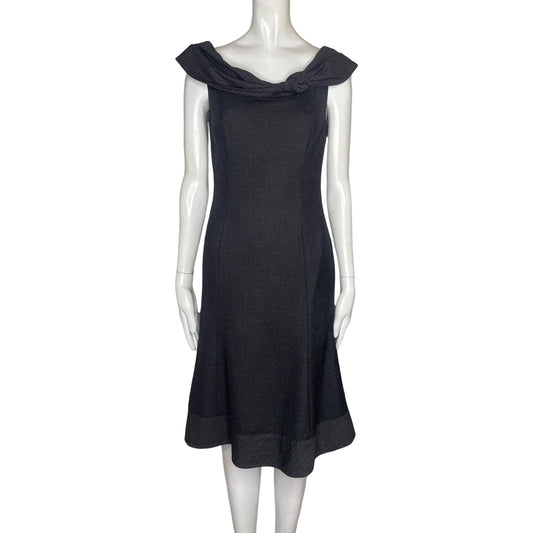 Vestido Moscchino Cheapanchic Cuello Nudo Gris-Talla 40