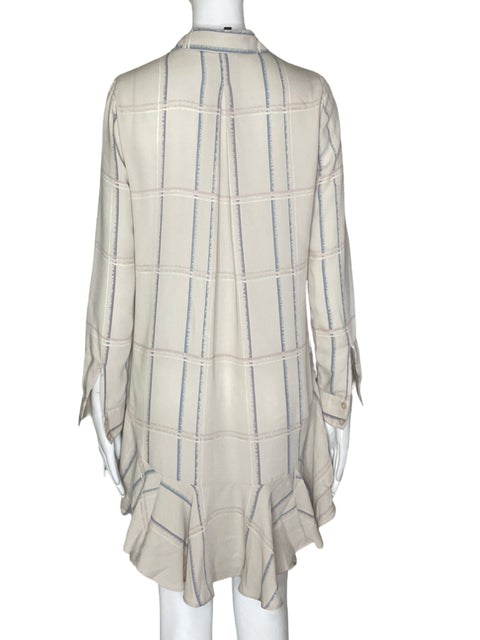 Vestido BCBG Seda Beige- Talla XXS