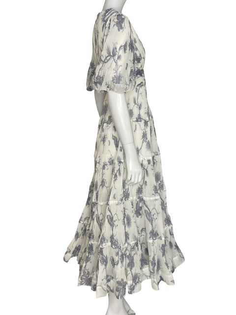 Vestido Zimmermann Floral Blanco - Talla 0