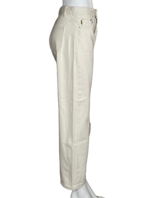 Pantalón Frnch Denim Straight Blanco-Talla 28