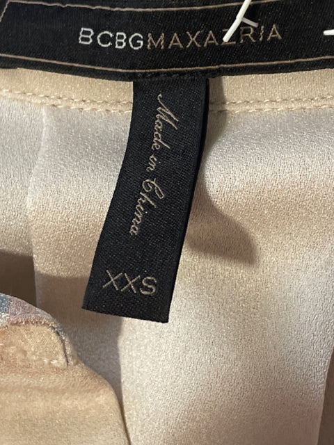 Vestido BCBG Seda Beige- Talla XXS