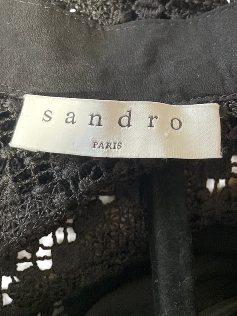 Vestido Sandro Tejido Negro- Talla S