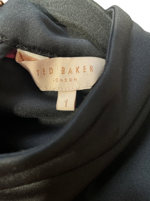 Vestido Ted Baker Abullonado Negro- Talla 1