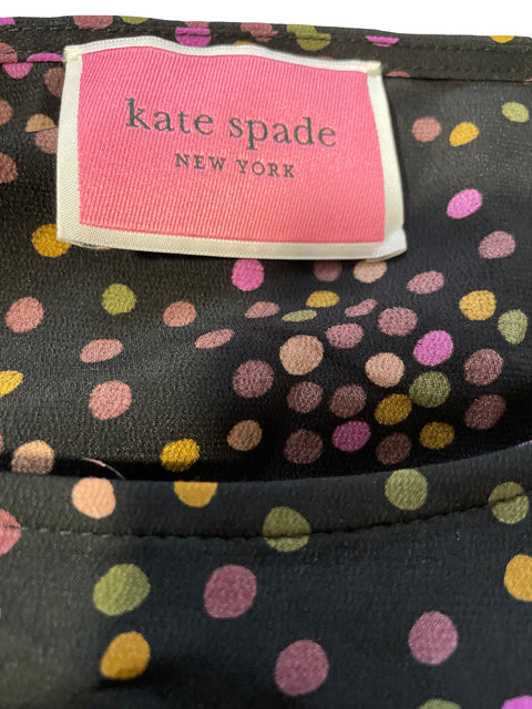 Vestido Kate Spade Estampado 3-4 Negro- Talla S