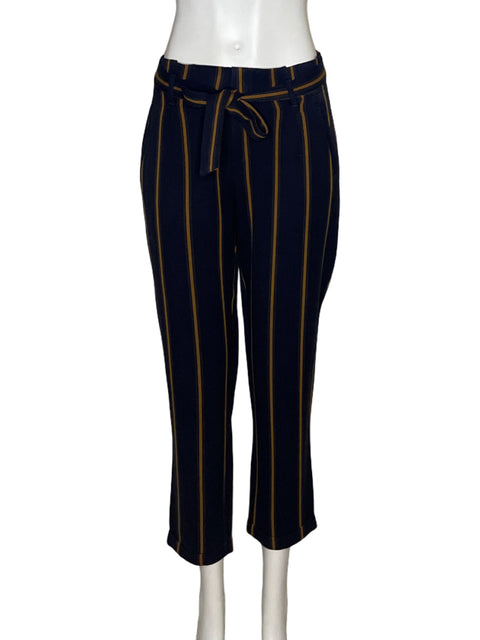 Pantalón Zara TRF Rayas Marrón-Talla S