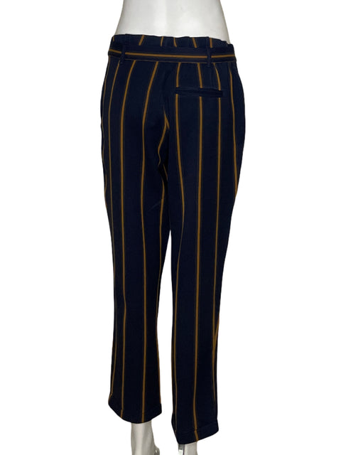 Pantalón Zara TRF Rayas Marrón-Talla S