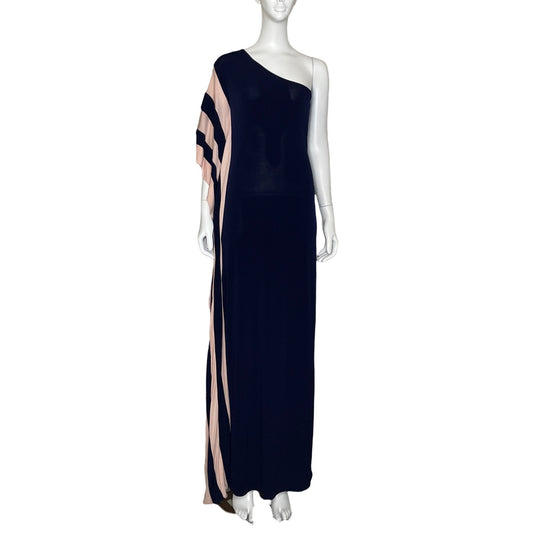 Vestidos Betsy Moss Maxi OneShoulder Azul-Talla S