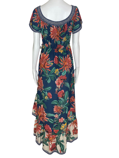 Vestido Flying Tomato Estampado Vuelo Azul- Talla M