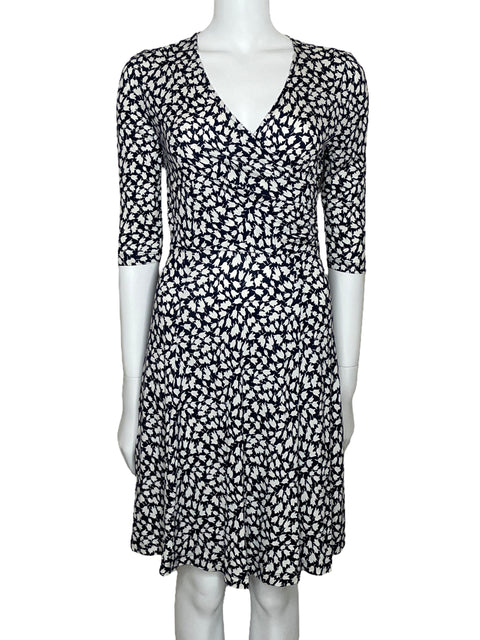 Vestido Lark & Ro Estampado Azul-Talla XS