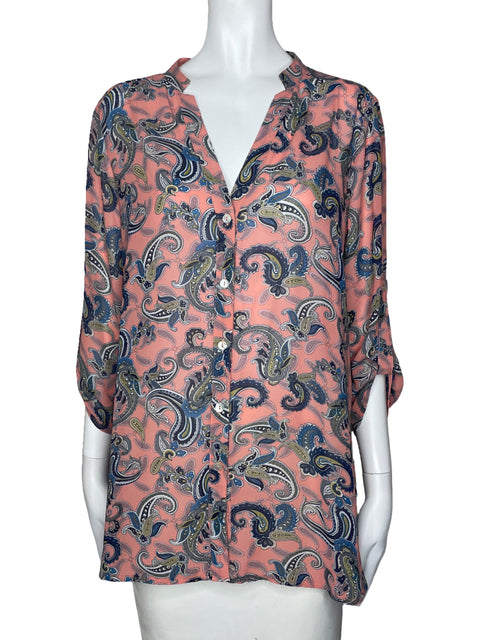 Camisa Vantarsi Estampado Rosado-Talla L