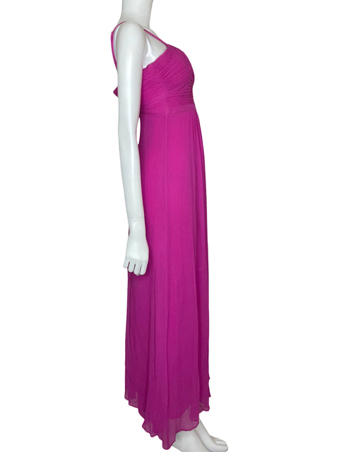 Vestido BCBG Plisado Abertura Rosado-Talla 0
