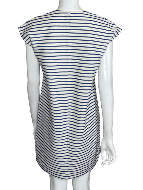Vestido Madewell Midi Rayas Azul-Talla M