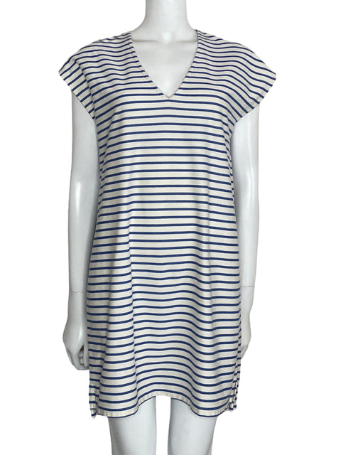 Vestido Madewell Midi Rayas Azul-Talla M