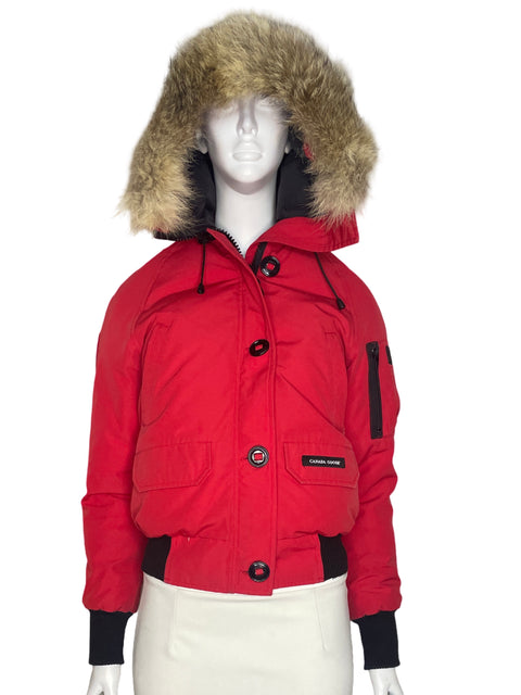 Abrigo Canada Gooses Acolchonado Rojo - Talla S