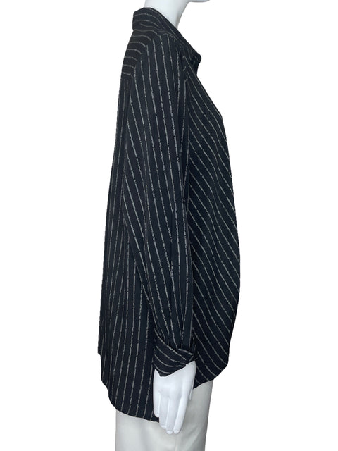 Blusa Miss Finch Rayas Mangas Negro-Talla XL