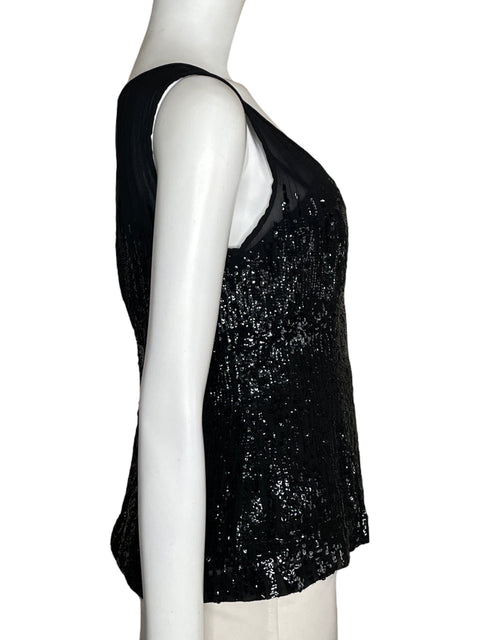 Top Basix II Lentejuelas Negro-Talla 8