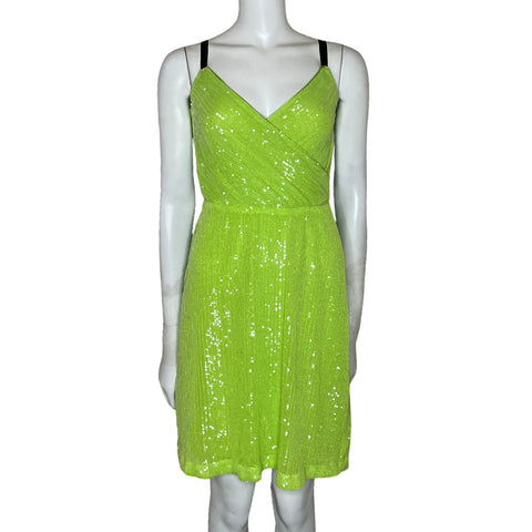 Vestido Liu Jo Tirantes Lentejuelas Verde-Talla XS