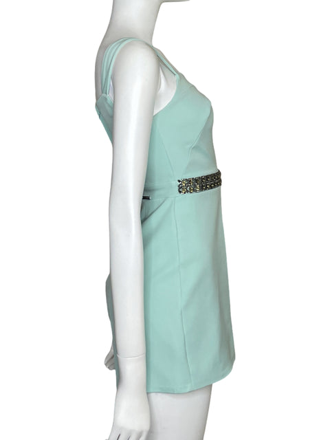 Romper Lança Perfume Pedrería Azul-Talla XS