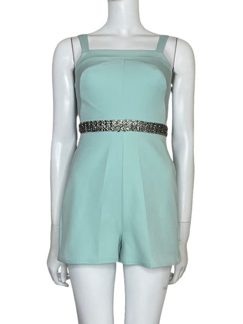 Romper Lança Perfume Pedrería Azul-Talla XS