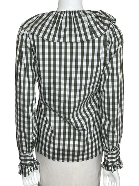 Camisa Bolero Cuadros Verde-Talla S