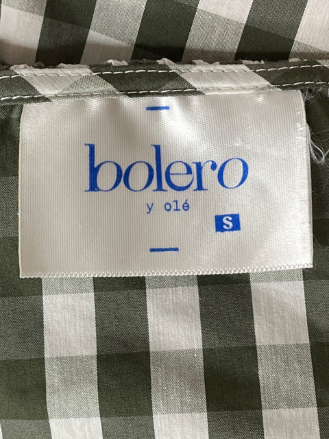 Camisa Bolero Cuadros Verde-Talla S