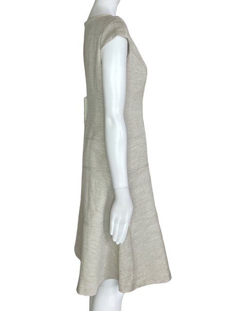 Vestido Anne Klein Manta Sucia Beige- Talla 2