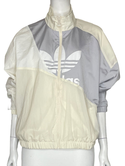 Jacket Adidas Logomarca Beige - Talla XL
